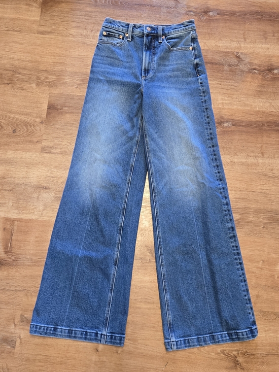 pistola Denim - Pistola Lana Cider Wide-Leg Flare Jeans in Medium Blue Wash Size 26  High Rise